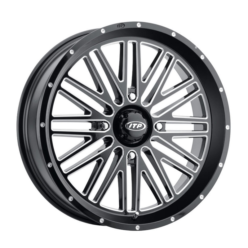 ITP Momentum Wheel – 18×6.5 – 4+2.5 Offset – 4/137 – Gloss Black/Machined 18MT118BX