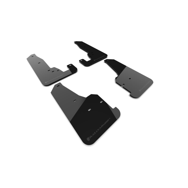 Rally Armor 18-22 Jeep Grand Cherokee SRT Trackhawk Black UR Mud Flap – Metallic Black Logo