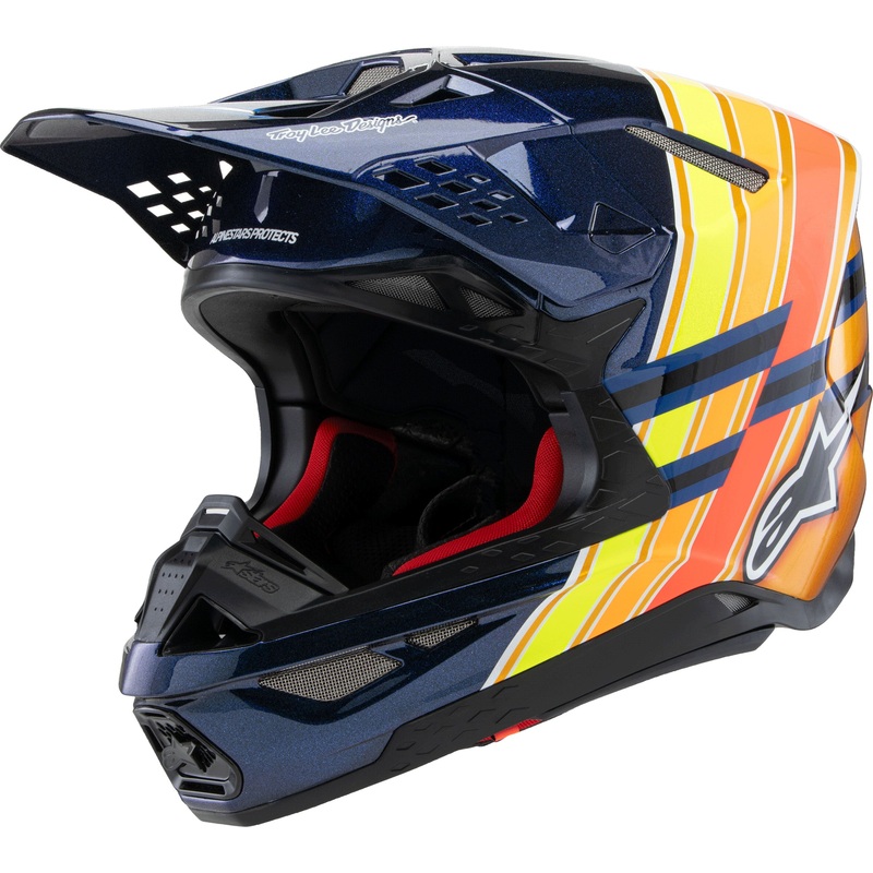 alpine star 482-00080XS S-M10 Tld Edition 25 Helmet Drk Blu/Org/Ylw Fluo/Red Xs
