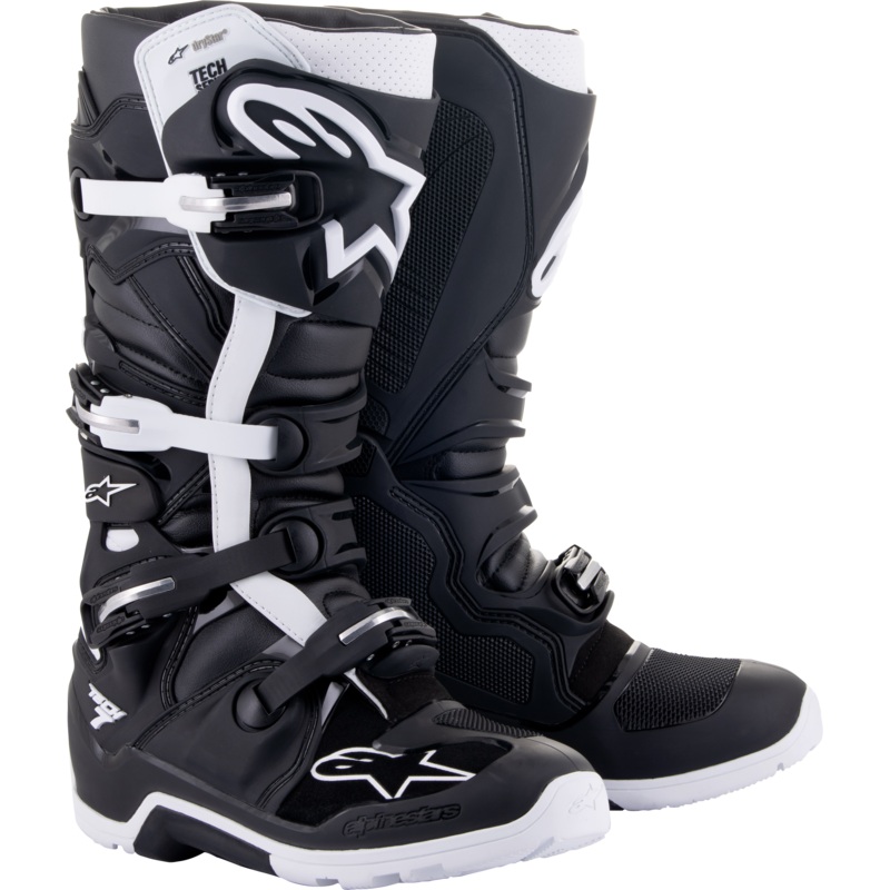 alpine star 482-29507 Tech 7 Enduro Drystar Boots Black/White Sz 7
