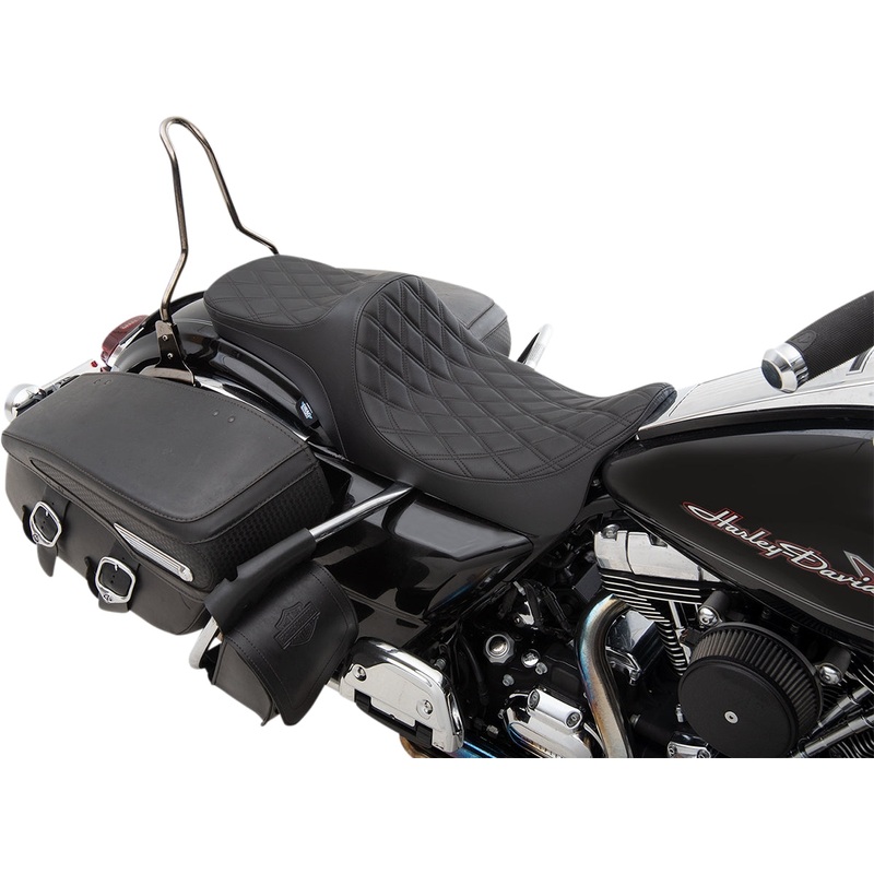 Drag Specialties Predator III 2-Up Seat – Double Diamond 0801-1304