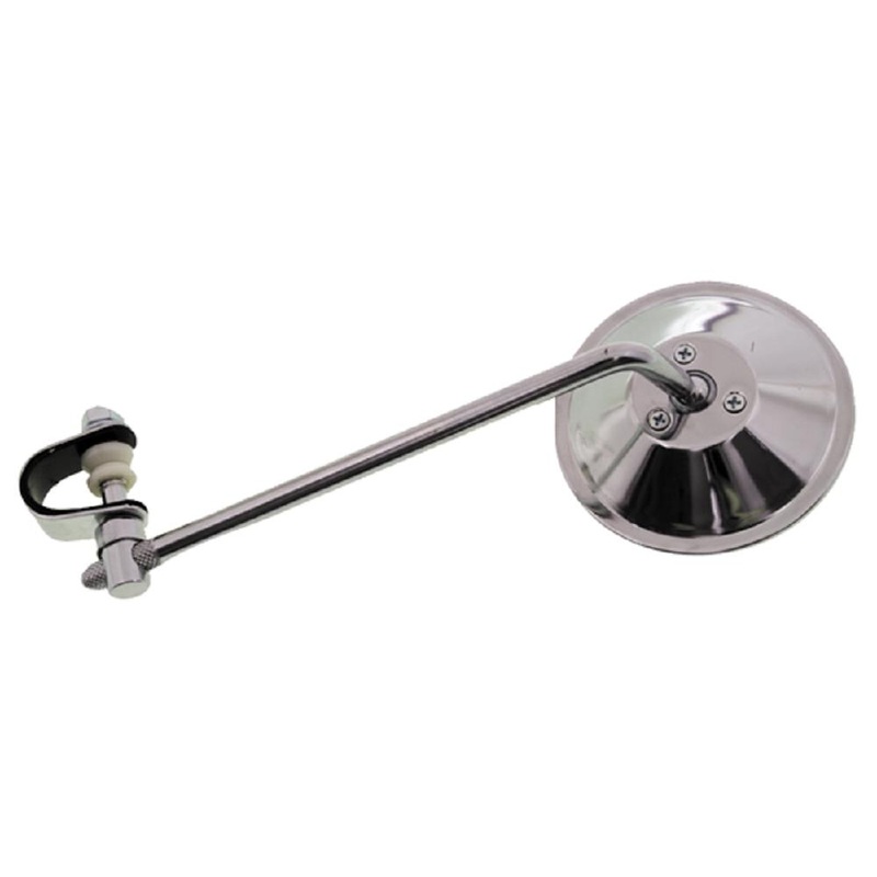 Emgo Universal Clamp-On Mirror – Round 8in. Stem – Tinted 20-06808