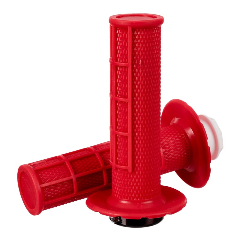 Whites Lock On Grips – Half Waffle – Red (with 6 Cams)