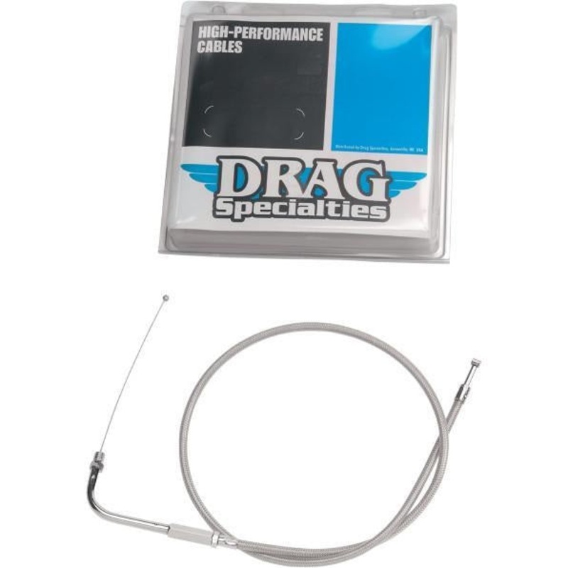 Drag Specialties Alternative Length Braided Idle Cable – 56in. 5342856