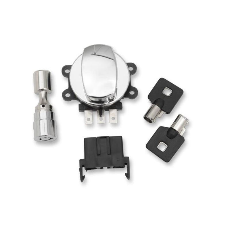 Drag Specialties Side Hinge Ignition Switch with Fork Lock – Chrome 2106-0252