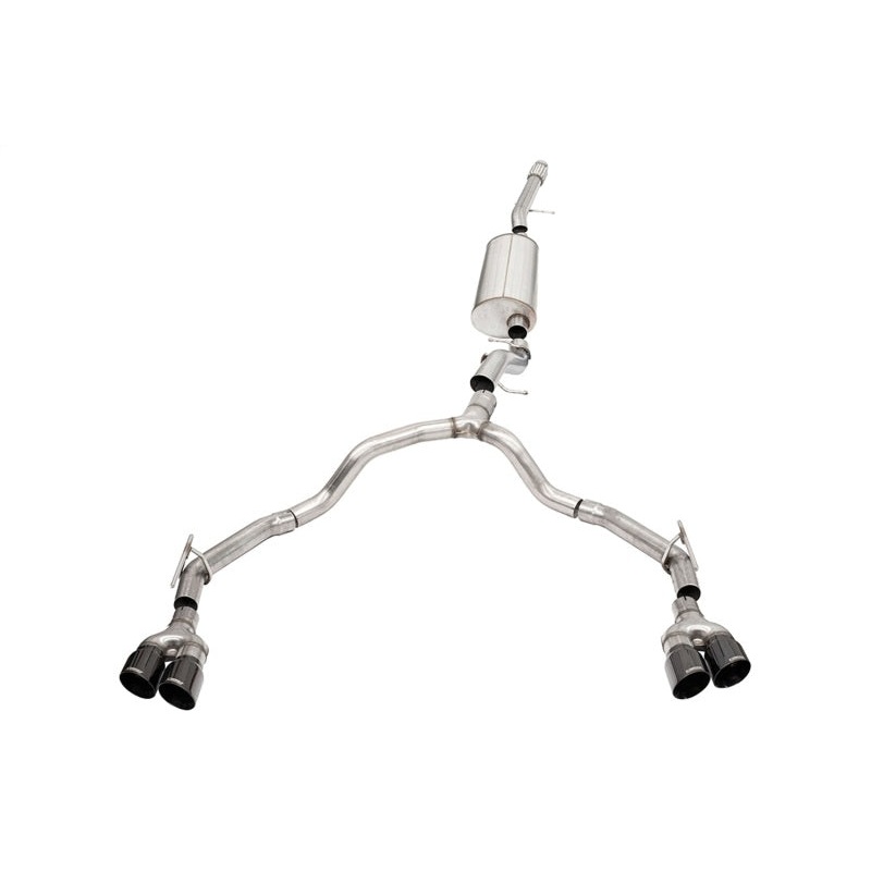 Corsa 2021-2025 Suburban / Yukon XL 6.2L 4WD Dual Rear 3in to 2.75in Sport Cat-Back DW 4in BLK Tips