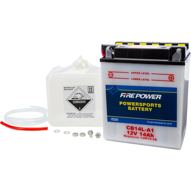 Fire Power Conventional 12V Heavy Duty Battery With Acid Pack CB14L-A1