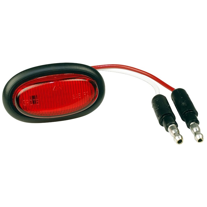 Grote Micronova LED Marker Light – Oval with Grommet – 2in. Wide – Red 47962