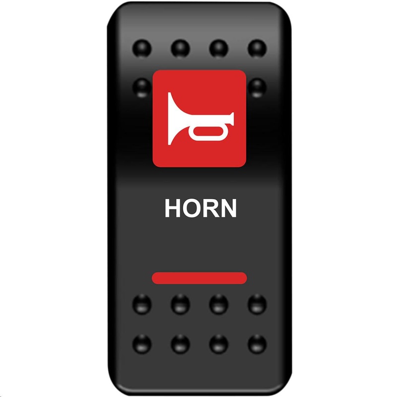 Moose Utility Horn Rocker Switch – Red 2106-0482