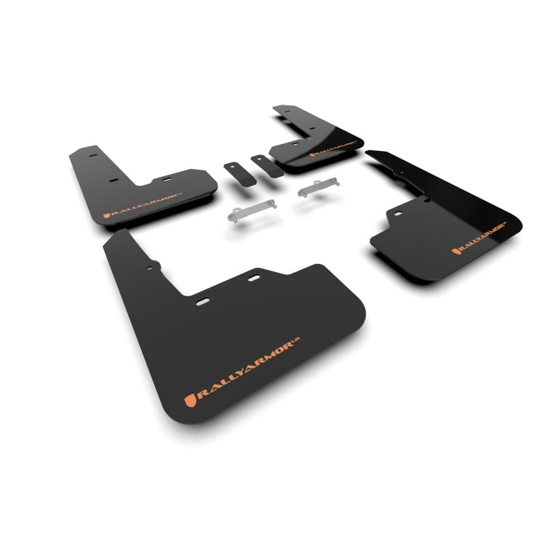 Rally Armor 22-25 Subaru WRX Black UR Mud Flap w/Orange Logo