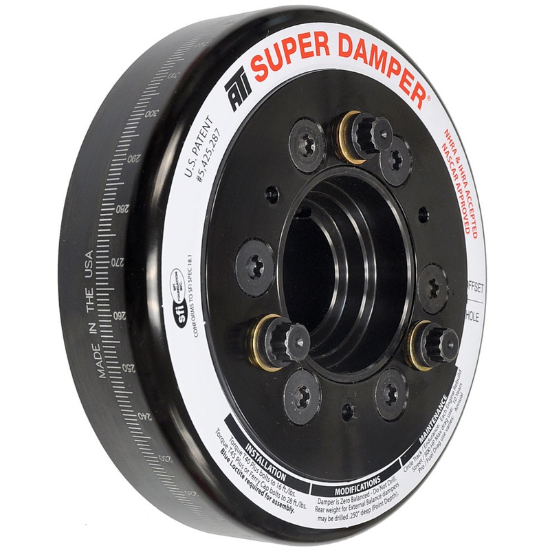 ATI Damper – 6.325in – Steel – Chevy LS – Smooth – C-Bore Front – 3 Ring