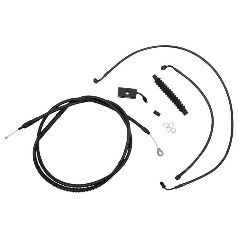 LA Choppers Cable/Brake Line Kit – 12-14in. Ape Hangers – Midnight LA-8152KT-13M