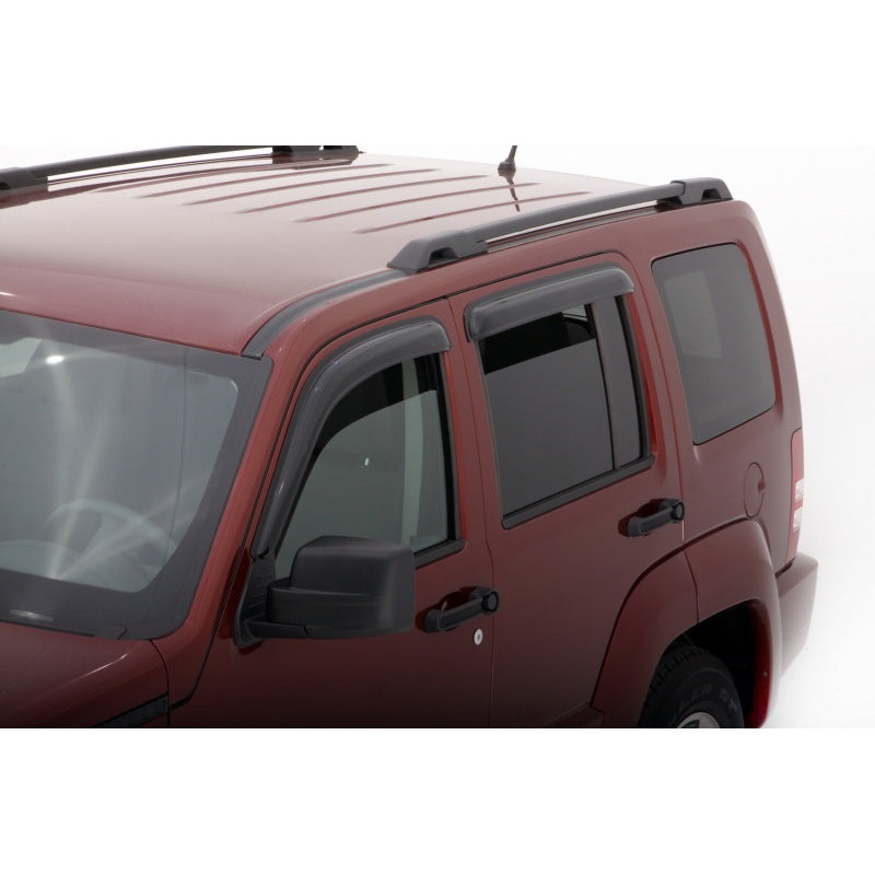 AVS 08-14 Jeep Liberty Ventvisor Outside Mount Window Deflectors 4pc – Smoke