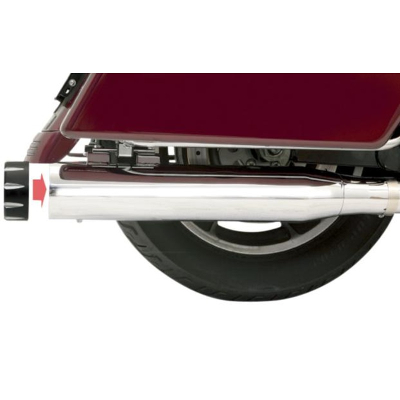 Bassani Manufacturing 4in. Quick Change Slip-Ons – Chrome 1F740