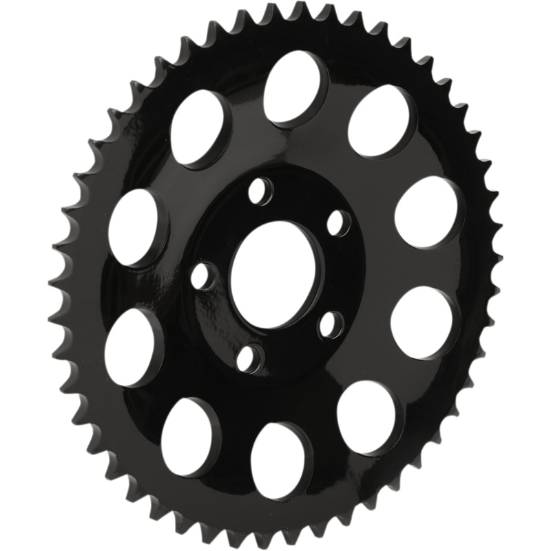 Drag Specialties 530 Chain Conversion Rear Sprocket – .46in. Dished – 49T – Gloss Black 1210-1838