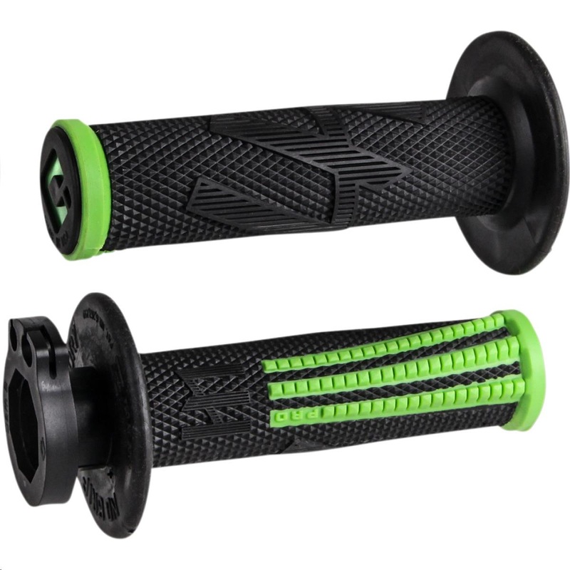 ODI Emig2 Pro V2 Lock-On Grips – Black/Green H36EPBN