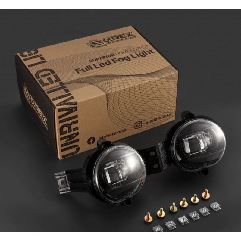 AlphaRex 02-08 Dodge Ram 1500/03-09 Ram 2500/3500 DoubleTap Dual Color LED Proj Fog Lights – Wt/Ambr
