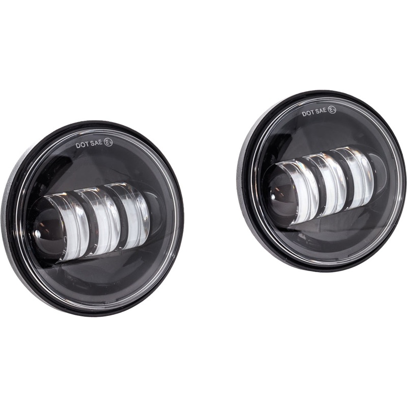 Letric Lighting Co. 4.5in. LED Passing Lamp for Indian – Black LLC-ILPL-B