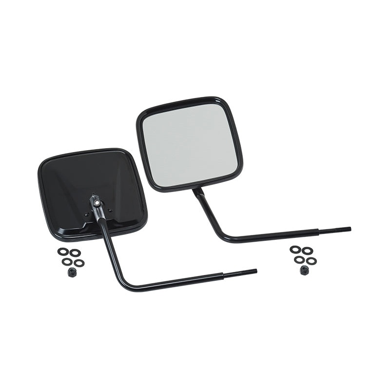 Kentrol 76-18 JEEP CJ/Wrangler YJ/TJ/JK Outback Mirrors Pair – Powdercoat Black