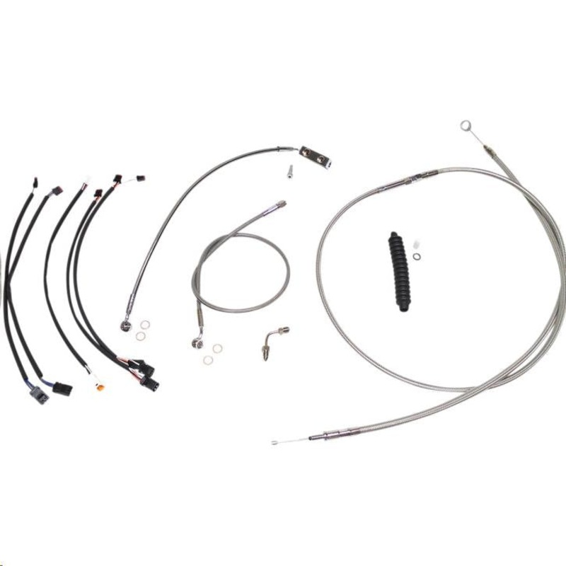 Magnum Stainless Steel Handlebar Installation Kit with Chrome Fittings for 12-14in. Ape 589941