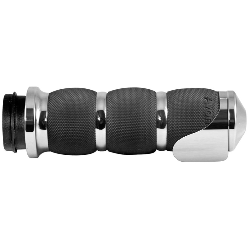 Avon Grips Air Cushioned Grips with Throttle Boss – Chrome AIR-90-BOSS