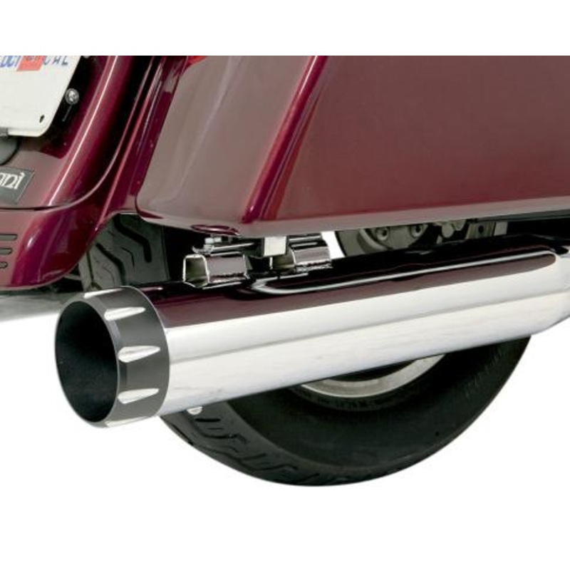 Bassani Manufacturing End Cap for 4in. Quick Change Series Slip-On – Straight Fluted – Black BE40T