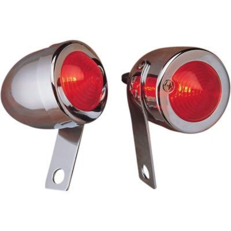 Drag Specialties Bullet Marker Lights – Red – Dual Filament 162051-BC207