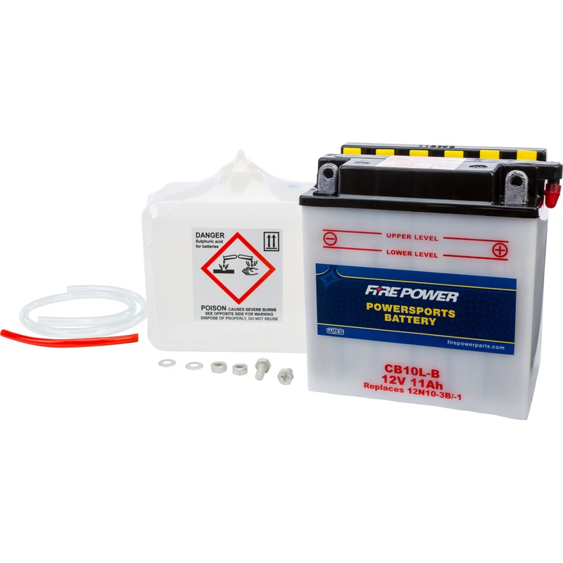 Fire Power Conventional 12V Heavy Duty Battery With Acid Pack CB10L-B