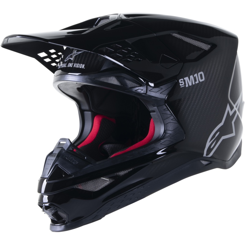 alpine star 482-9041X Supertech S-M10 Solid Helmet Black Glossy/Carbon Xl