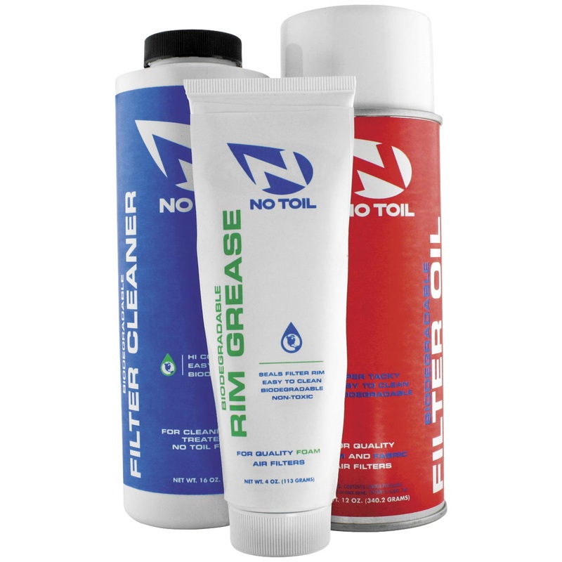 No Toil Aerosol Filter Maintenance Kit – 3 Pack – 12oz Oil, 16oz Cleaner, 4oz Grease NT207