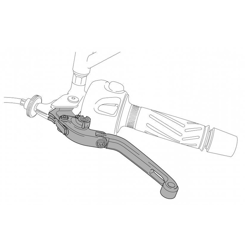 PUIG Adapter for Hi-Tech Extendable/Folding Brake Lever – Black 5452N