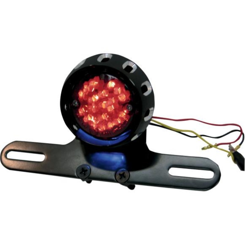 Drag Specialties Custom Bobber LED Taillight and License Plate Mount L24-0437ABRLEDE