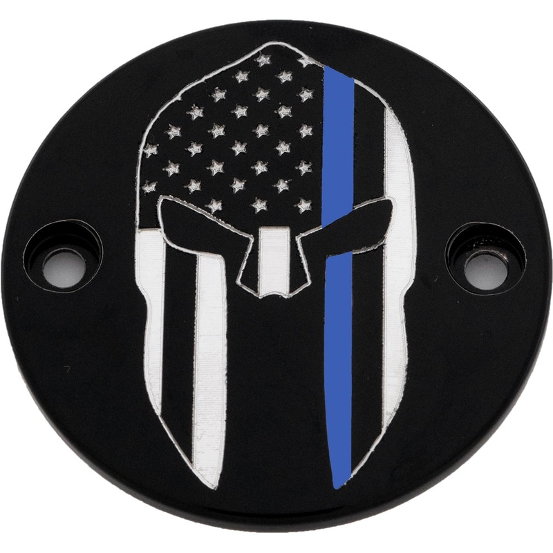 Custom Engraving LTD Patriotic Points Cover for Sparta Blue Line – Black – M8 LE02-63BG