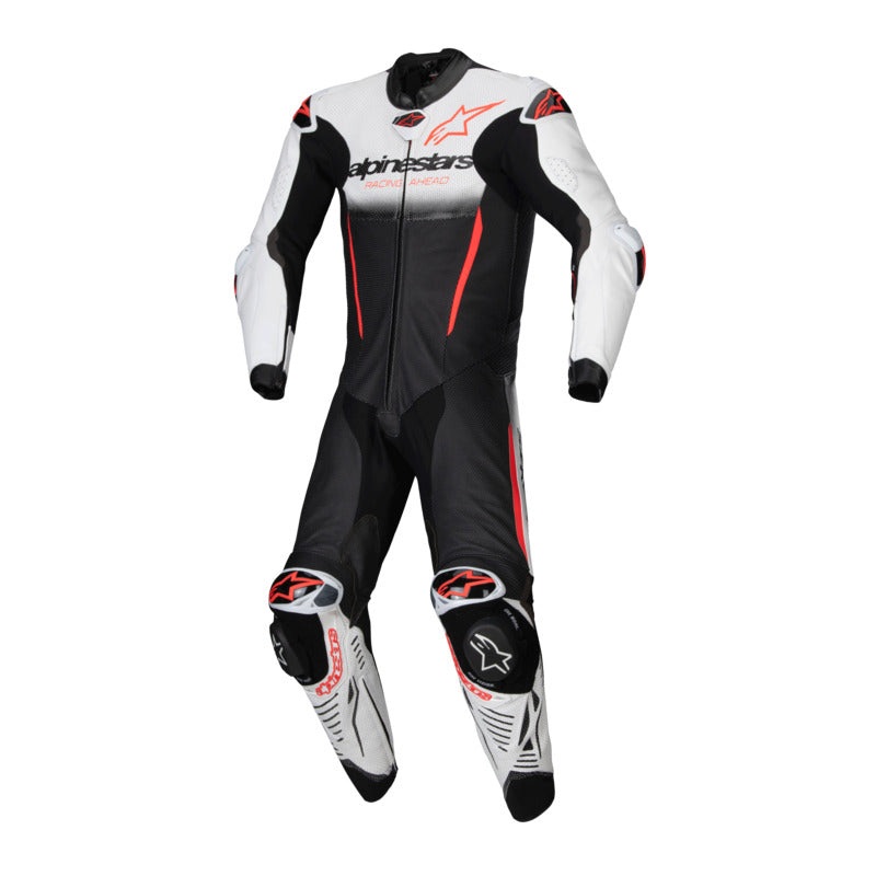 ALPINESTARS GPR7 1PC LEATHER SUIT – WHITE BLACK FLURO RED 48