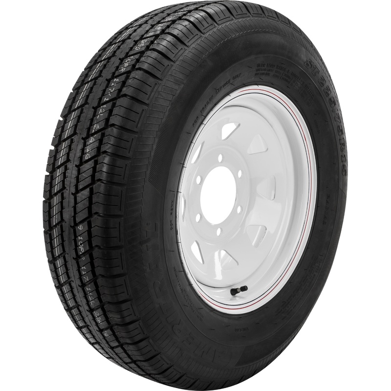 AWC 58-8176 Trailer Tire And Wheel Assembly White