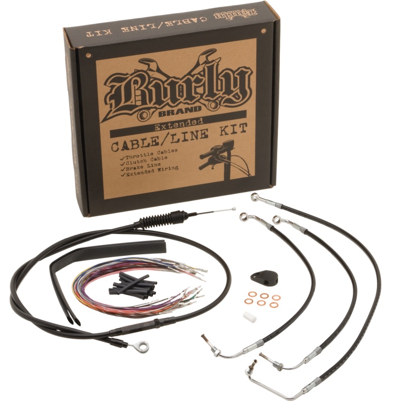 Burly Brand 750-05329 Burly Control Kit  12″ T Bars Black Abs