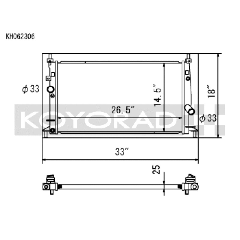 Koyo 10-14 Mazda Mazda3/Mazdaspeed3 2.3L/2.5L I4 Radiator