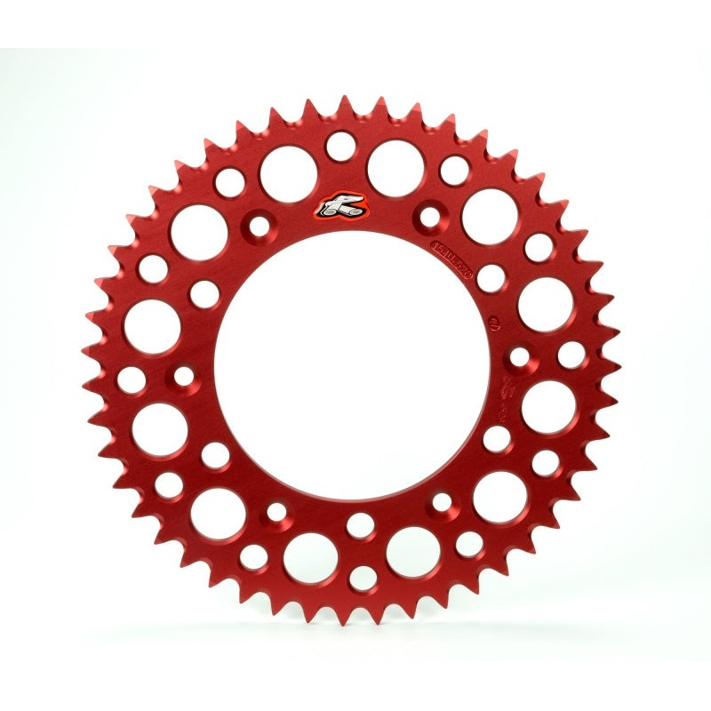 Renthal 96-02 Honda CR80RB Rear Grooved Sprocket – Red 420-55P Teeth