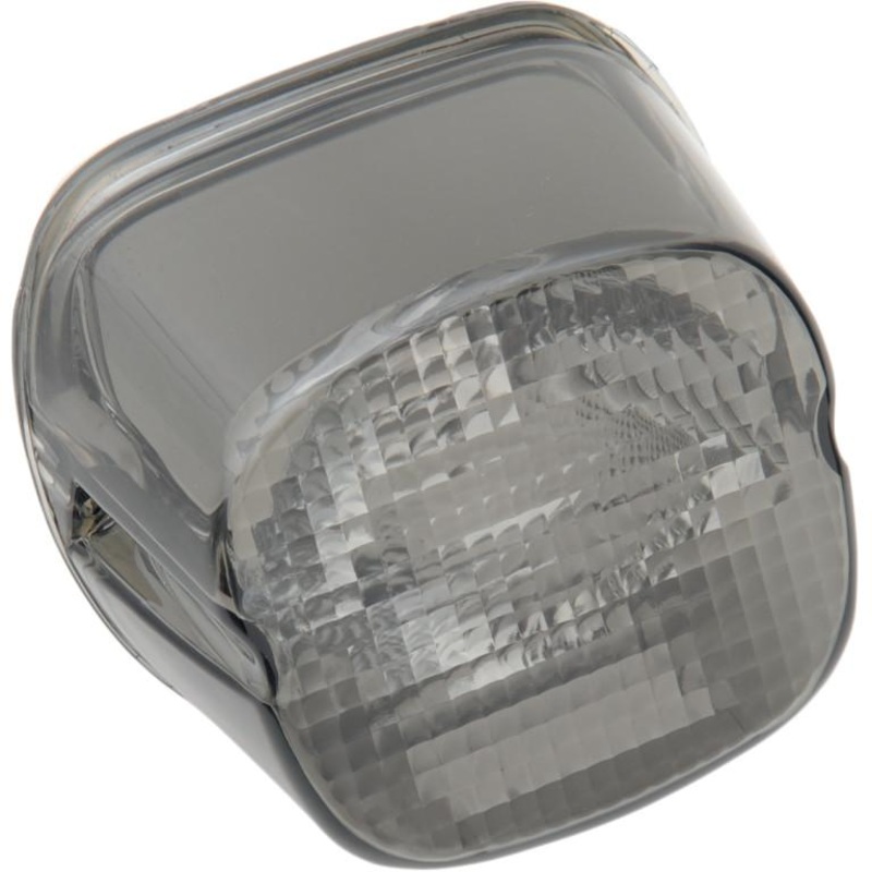 Drag Specialties Laydown Taillight Lens with Bottom Tag Window – Smoke 12-0411MD