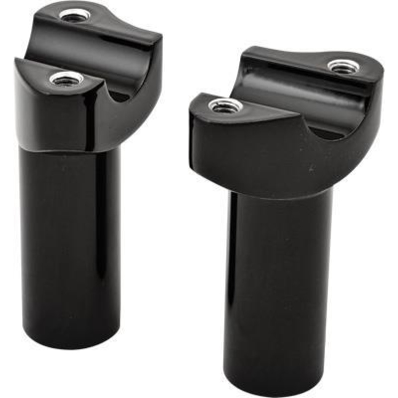 HardDrive Forged Straight Handlebar Risers – 2in. Rise – Black H57-6076BF-2