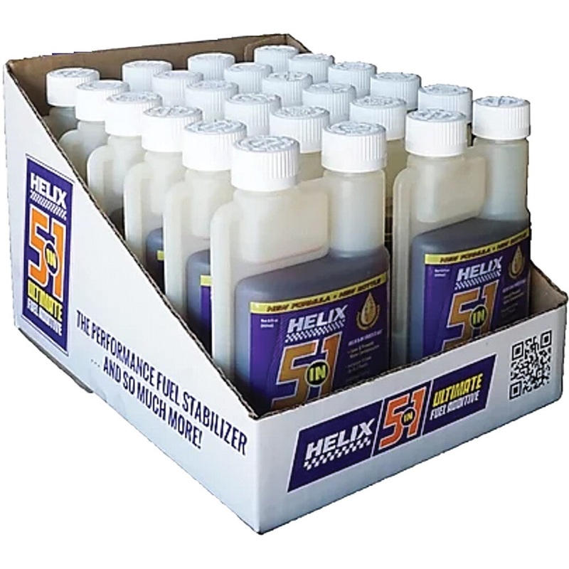 Helix Racing Products 5 In 1 Fuel Additive 1 – 12 Pack of 8 Oz. Bottles 911-1212