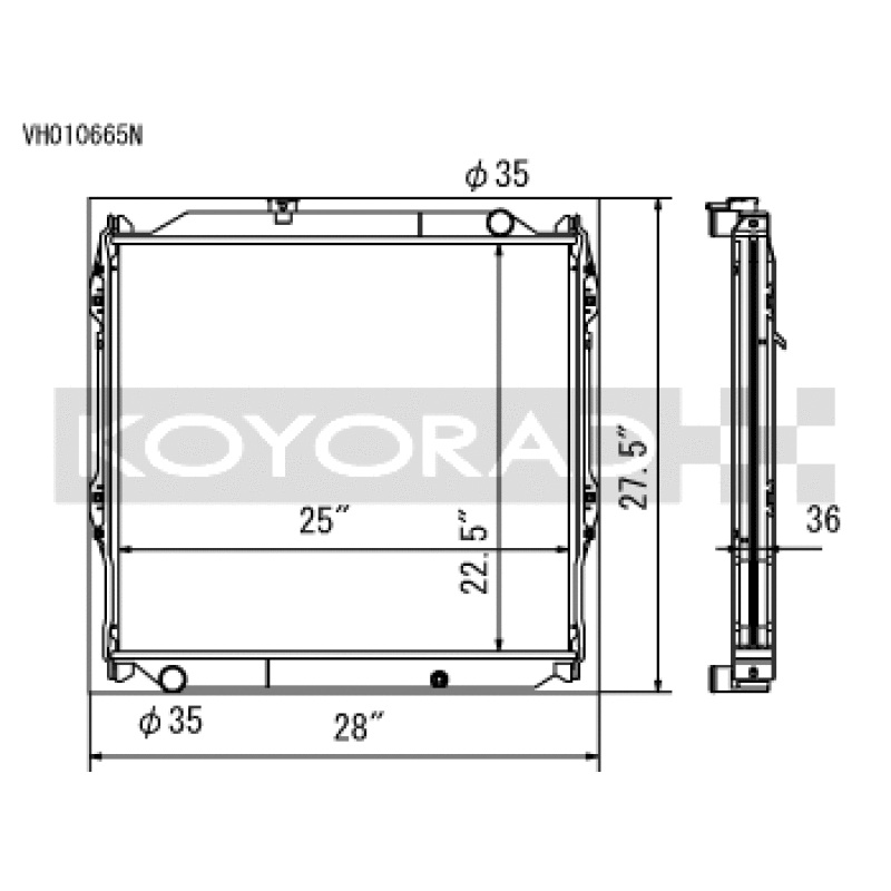 Koyo 96-02 Toyota 4Runner 2.7L / 3.4L w/ 5MT Radiator (Requires Cap PN SK-C13)