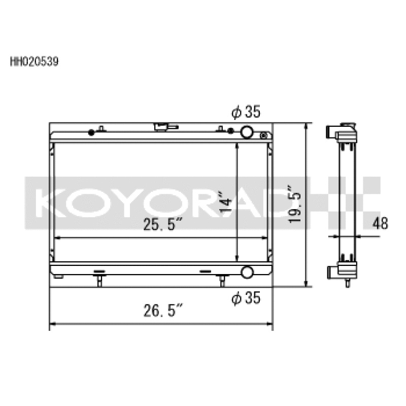Koyo 89-94 Nissan 240SX S13 2.4L KA24E/DE (MT) Radiator