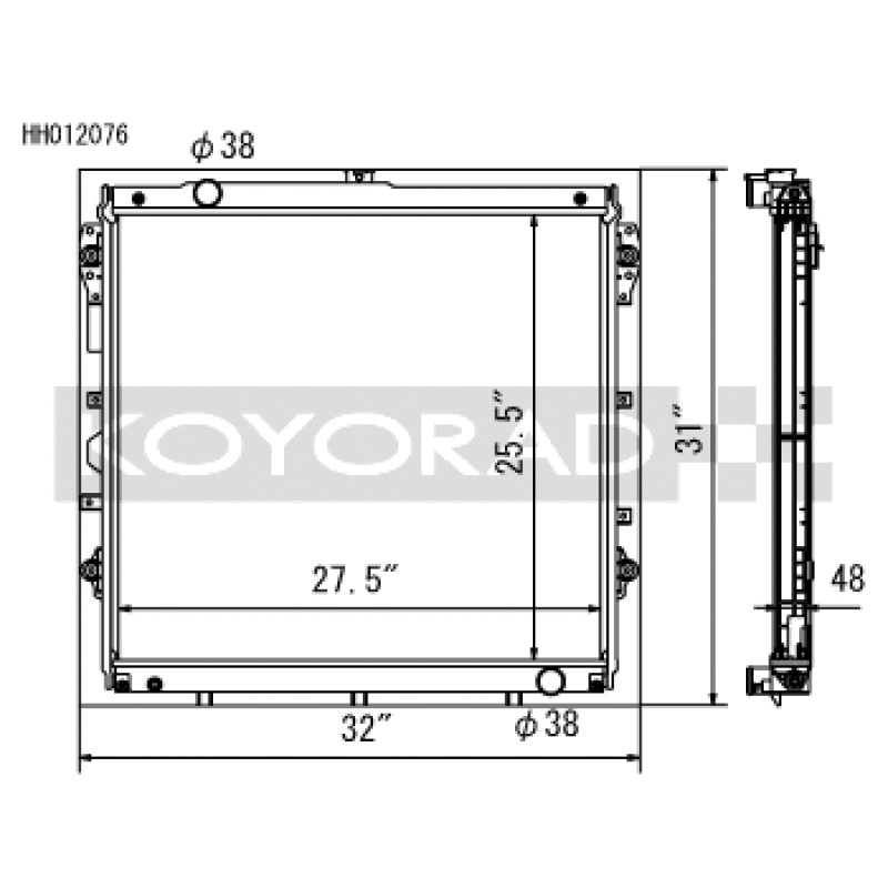 Koyo Toyota 10-13 Tundra 4.6L/07-13 Tundra 5.7L V8 (AT) Racing Radiator *Requires SK-C13*