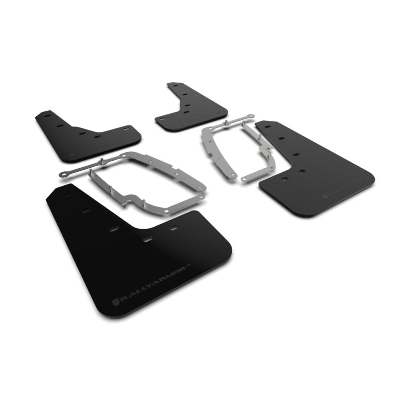 Rally Armor 17-23 Tesla Model 3 Black UR Mud Flap – Metallic Black Logo