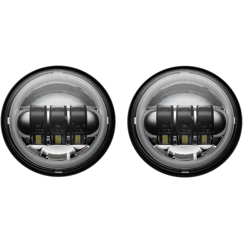Custom Dynamics 4.5in. LED Halo Passing Lamps – Chrome CD-45-C