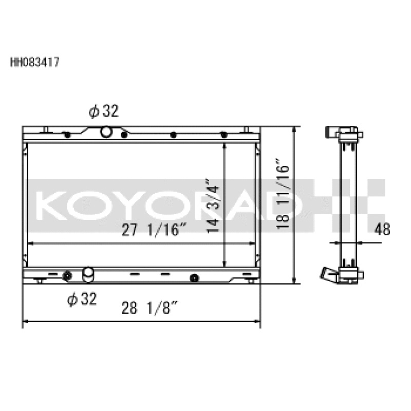 Koyo 2017 Honda Civic Type-R Radiator