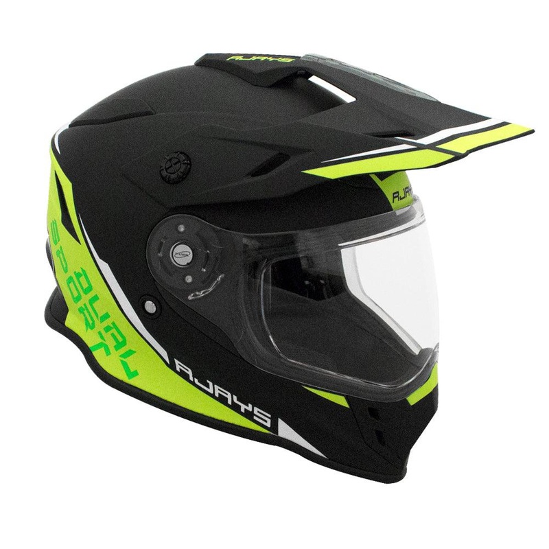 RJAYS DAKAR II HELMET – MATTE BLACK/HI-VIS