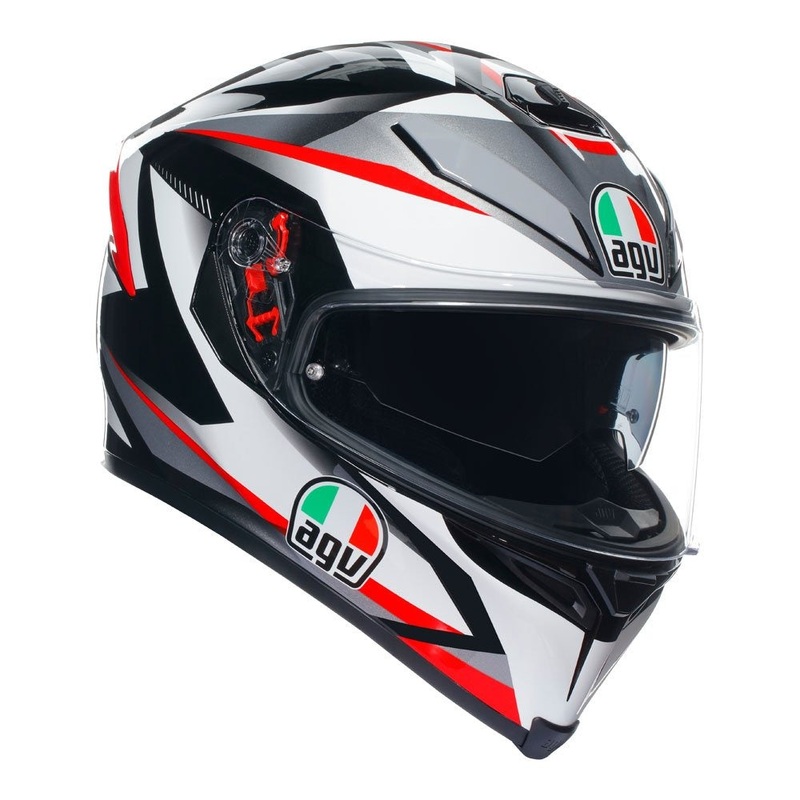 AGV K5 S PLASMA HELMET – WHITE/BLACK/RED S