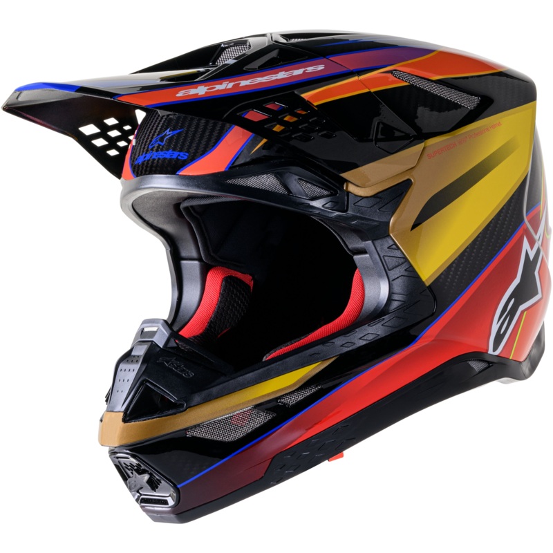 alpine star 482-9029S Supertech S-M10 Era Helmet Gold Ylw/Rio Red Glossy Sm